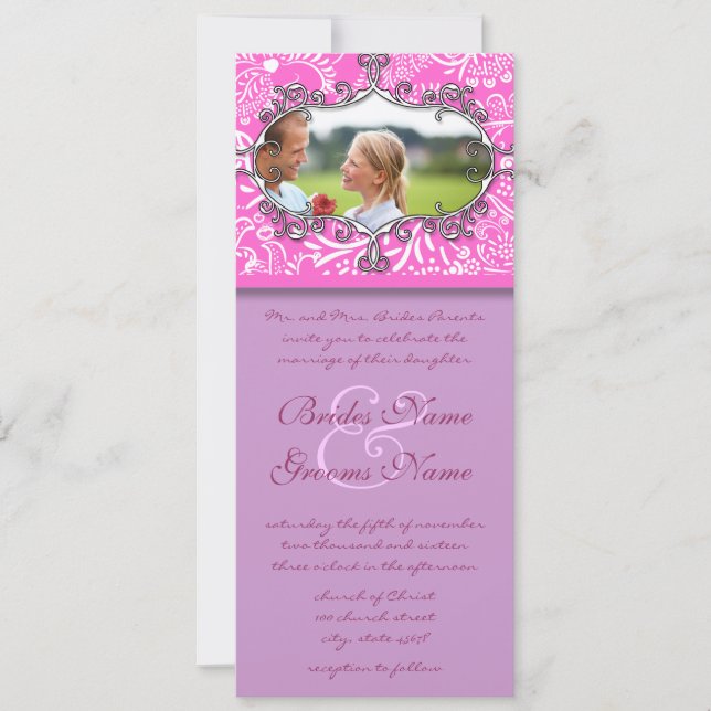 Faire-part de mariage Inséparables vintages (Devant)