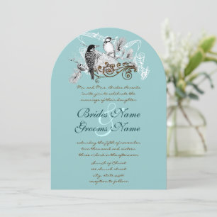 Faire-part de mariage Inséparables vintages