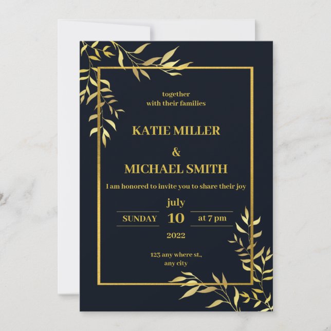Faire-part de mariage, Invitations Acryliques (Devant)