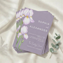 Faire-part de mariage "Iris délicats"