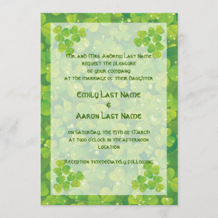 Faire-part de mariage irlandais de la Saint-Patric