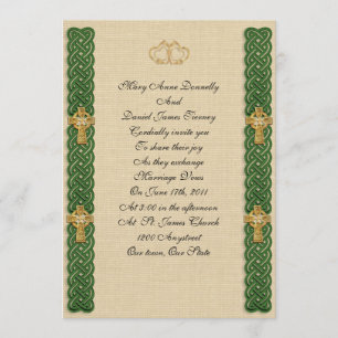 Faire-part de mariage irlandaise