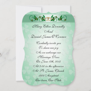 Faire-part de mariage irlandaise