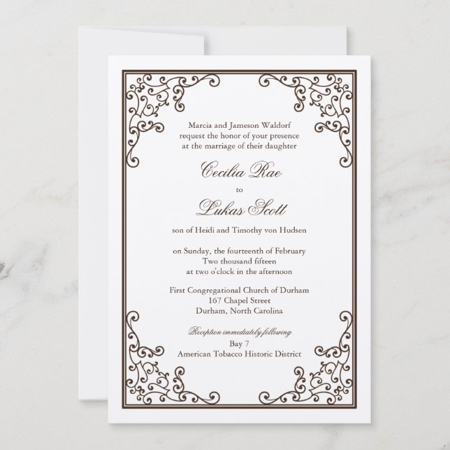 Faire-part de mariage| Ironworks (Devant)