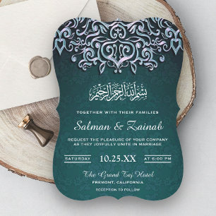 Faire-part de mariage islamique musulman en damas