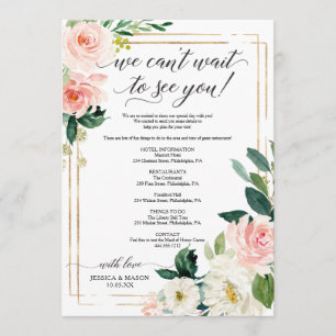 Faire-part de mariage Itinéraire floral flush