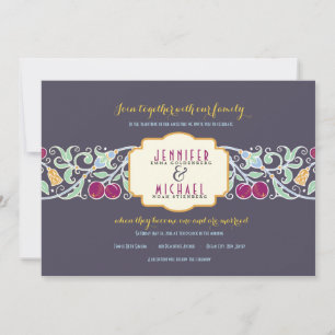 Faire-part de mariage juif vintage