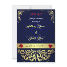 Faire-part de mariage La Belle et la Bête