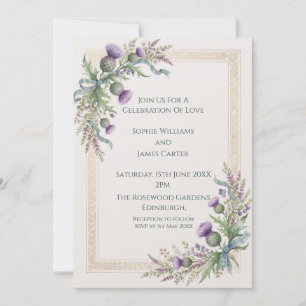 Faire-part de mariage Lavande Chardon