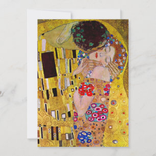 Faire-part de mariage ; Le baiser de Gustav Klimt