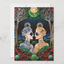 Faire-part de mariage lesbien