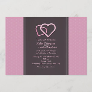 Faire-part de mariage lesbienne des coeurs interdé