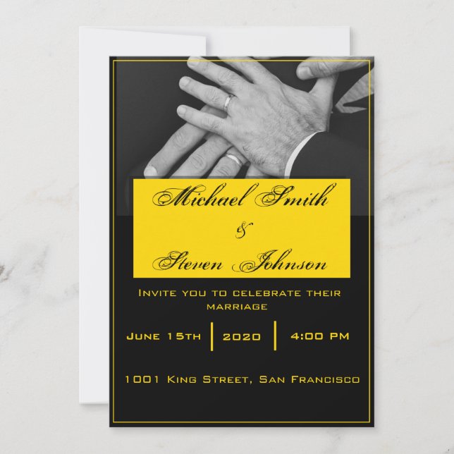 FAIRE-PART DE MARIAGE LGBT (Devant)