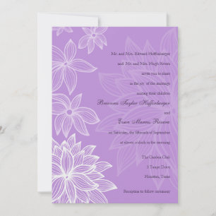 Faire-part de mariage Lilac en fleurs