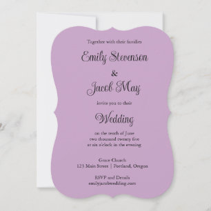 Faire-part de mariage Lilac minimaliste
