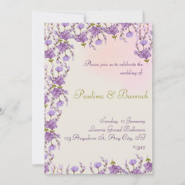 faire-part de mariage lilas