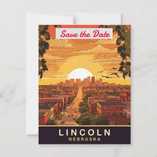 Faire-part de mariage Lincoln Nebraska Sunset
