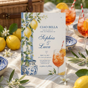 Faire-Part de Mariage Luxe Ciao Bella Italien Citr