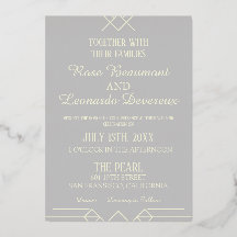 Faire-part de mariage Luxe Ivoire & Argent