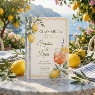 Faire-Part de Mariage Luxueux Ciao Bella Italien a