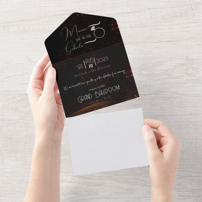 Faire-Part de Mariage Luxueux de Gatsby (Déchirure)