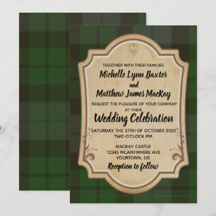 Faire-part de mariage MacKay Tartan