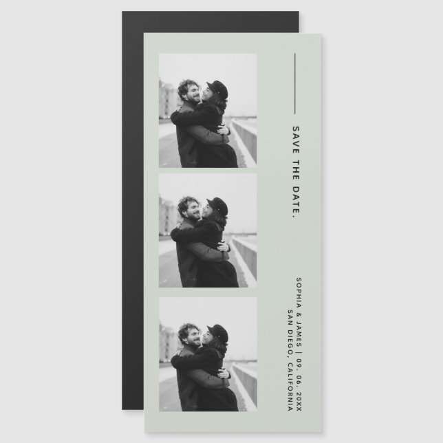 Faire-Part de Mariage Magnetique Bande de Photo Cl (Devant / Derrière)