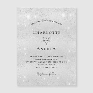 Faire-part de mariage magnétique de parties scinti