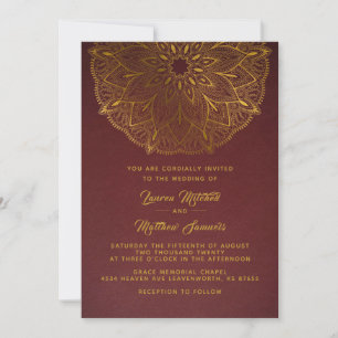 Faire-part de mariage Mandala Gold