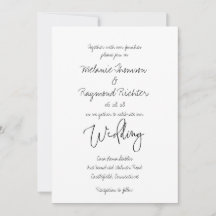 Faire-part de mariage manuscrite