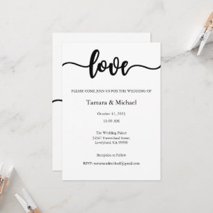 Faire-part de mariage, Mariage fixe, Amour