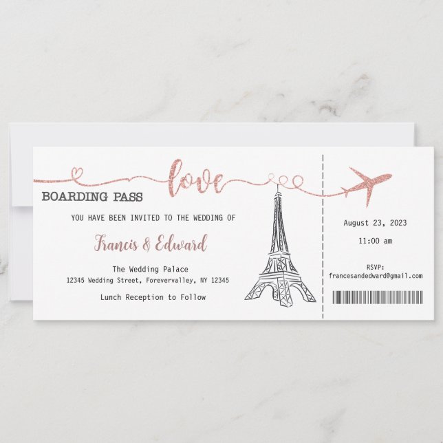 Faire-part de mariage, Mariage fixe, Amour (Devant)