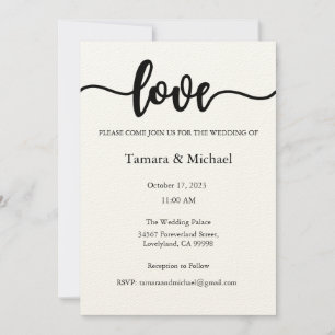 Faire-part de mariage, Mariage fixe, Amour