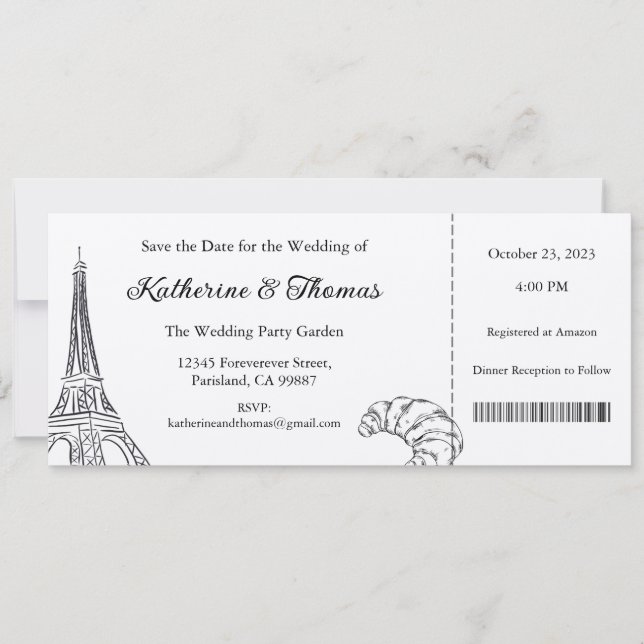 Faire-part de mariage, Mariage fixe, Amour (Devant)