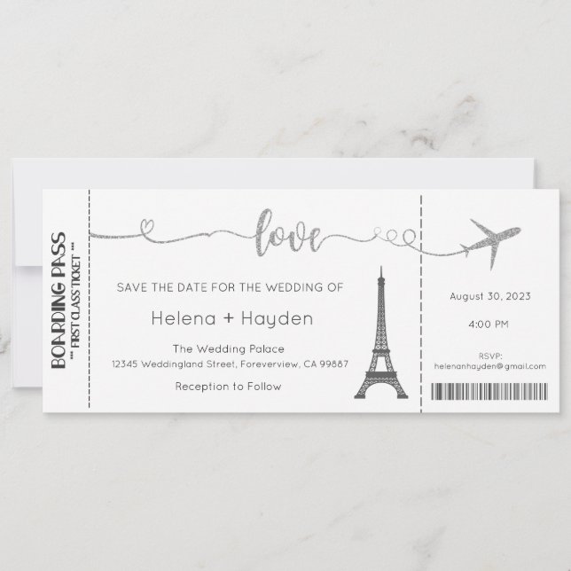 Faire-part de mariage, Mariage fixe, Amour (Devant)