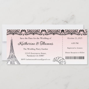 Faire-part de mariage, Mariage fixe, Paris