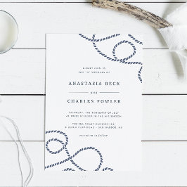 Faire-part de mariage marin | Blanc