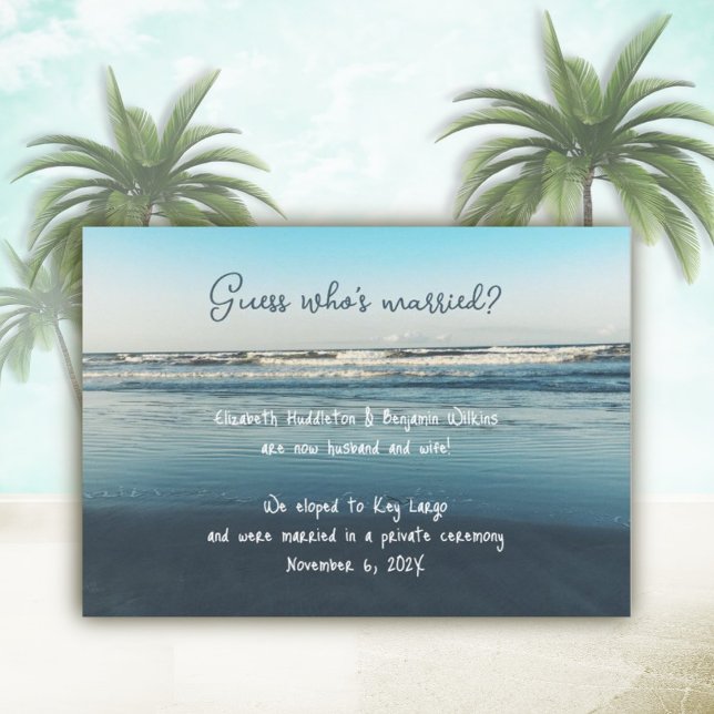 Faire-part de mariage maritime Mariage privé (Créateur téléchargé)