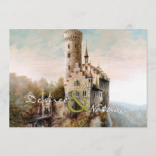 Faire-part de mariage médiéval de château