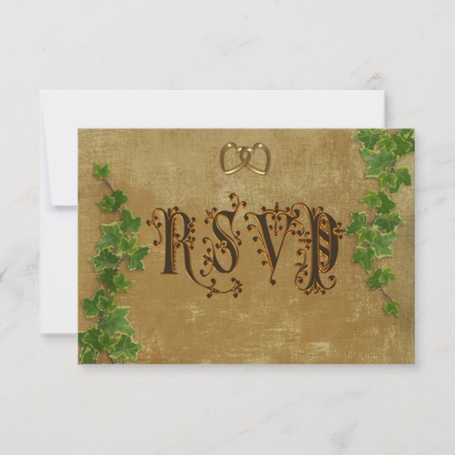 Faire-part de mariage médiévale RSVP (Devant)