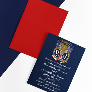Faire-part de mariage militaire en couple de style