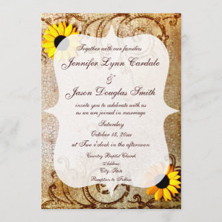 Faire-part de mariage minable rustique de remous