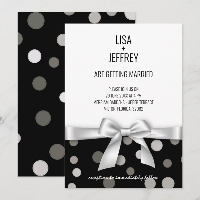 Faire-part de mariage minimaliste (Devant / Derrière)