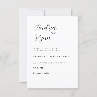 Faire-part de mariage minimaliste