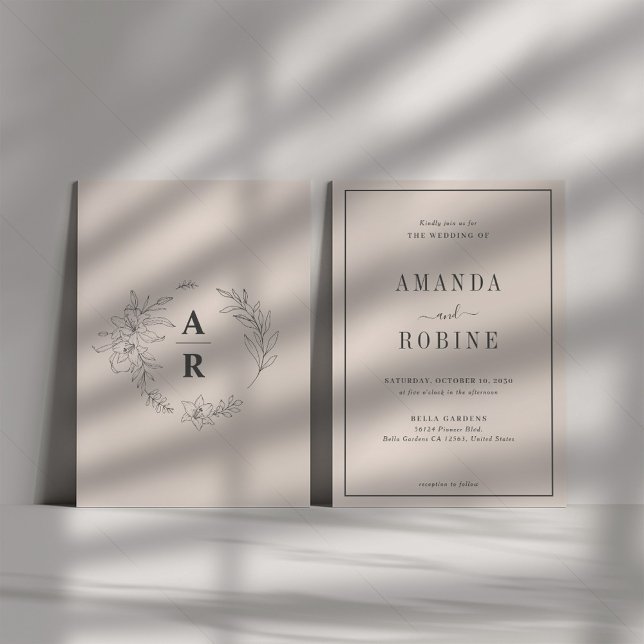 Faire-part de mariage minimaliste (Créateur téléchargé)
