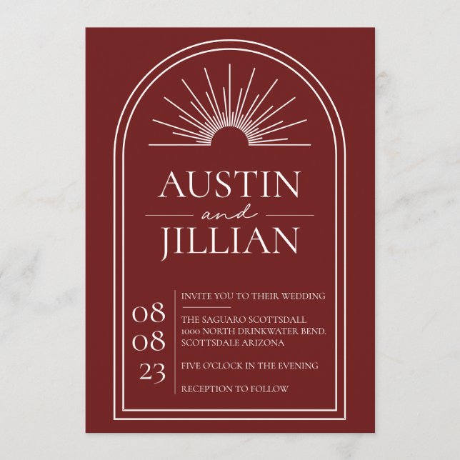 Faire-part de mariage minimaliste (Devant)