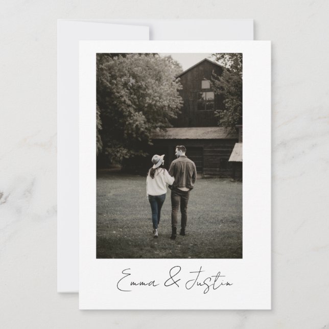 Faire-part de mariage minimaliste (Devant)