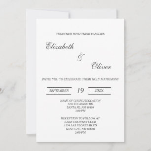 Faire-part de mariage minimaliste