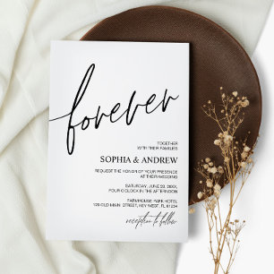 Faire-part de mariage minimaliste Amour éternel
