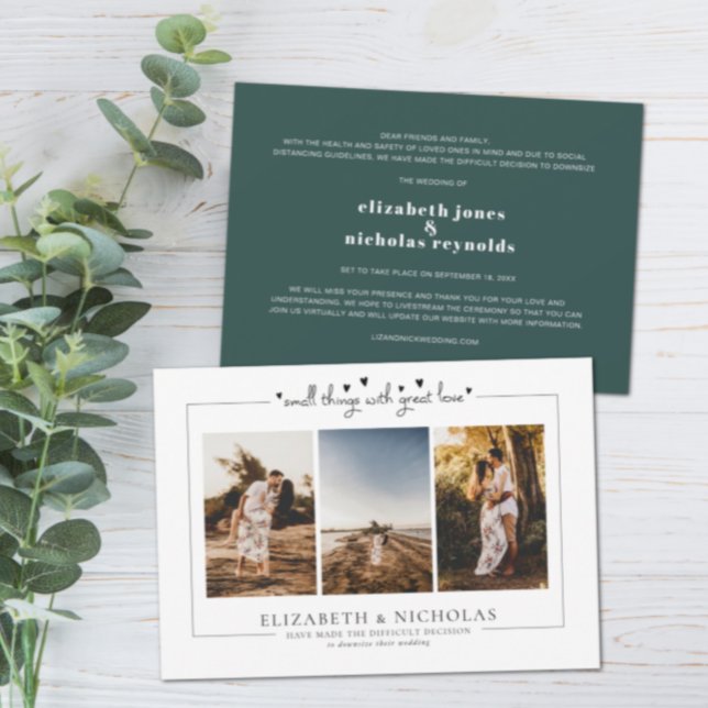 Faire-part de mariage minimaliste avec photo (Créateur téléchargé)